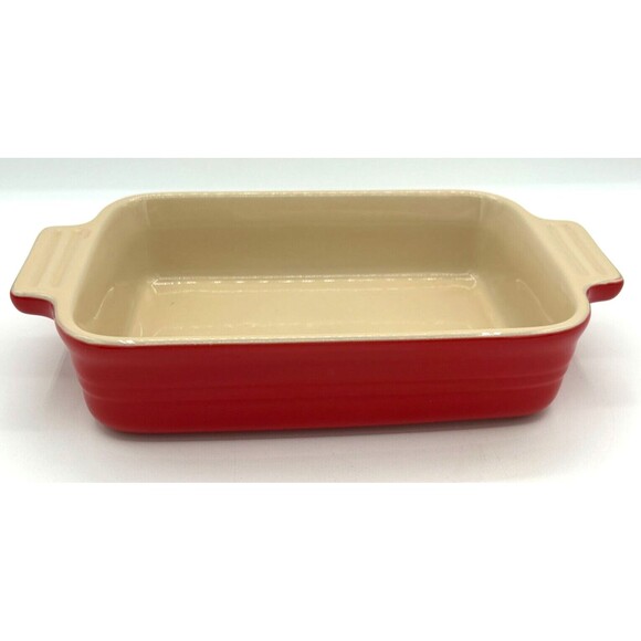 Le Creuset Heritage Stoneware Rectangular Baker Dish (5x7) 10-32 & Ramekin 06.05 - Picture 9 of 16
